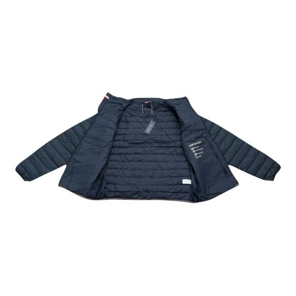 New with Tags Tommy Hilfiger TH Packable Puffer Jacket Navy Water Resistant S/P - Picture 2 of 10